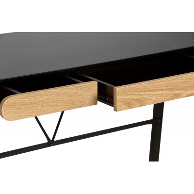 Mesa Escritorio Murano 3C de 110 cm Negro / Roble