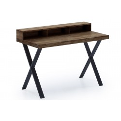 Mesa estudio Escritorio Kove-X de Madera Roble - Metal Negro de 120 cm.