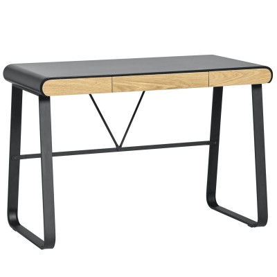 Mesa Escritorio Murano 3C de 110 cm Negro / Roble