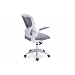 Silla Giratoria Lexus Basculante Tejido Red Transpirable Gris / Estructura Blanca