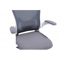 Silla Giratoria Lexus Basculante Tejido Red Transpirable Gris / Estructura Blanca