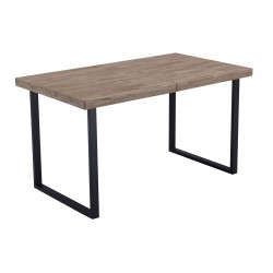 Mesa de Comedor Kove-2 de 140x80 cm. Extensible de Madera color Miel / Metal Negro