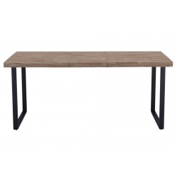 Mesa de Comedor Kove-2 de 140x80 cm. Extensible de Madera color Miel / Metal Negro