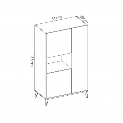 Medidas del Mueble alto de salón  Oslo