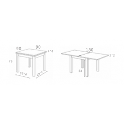 Medidas de la Mesa Xenia de Comedor