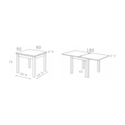 Medidas de la Mesa Xenia de Comedor