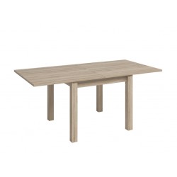 Mesa de Comedor Xenia de 90x90 cm Extensible tipo libro a 180 cm Abierta Acabado Roble Natural