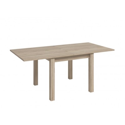 Mesa de Comedor Xenia de 90x90 cm Extensible tipo libro a 180 cm Abierta Acabado Roble Natural