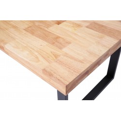 Mesa de Centro Kove Madera Roble / Metal Negro de 120x60 cm.