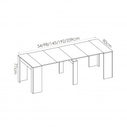 Mesa consola extensible Verona Natural