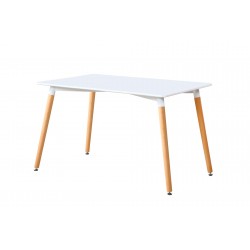 Mesa de cocina fija Nordica Blanco / roble 